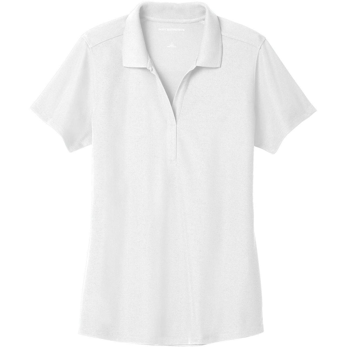 logo-left Port Authority Women's EZPerformance Pique Polo-Regular-Port Authority-White-XS-Thread Logic