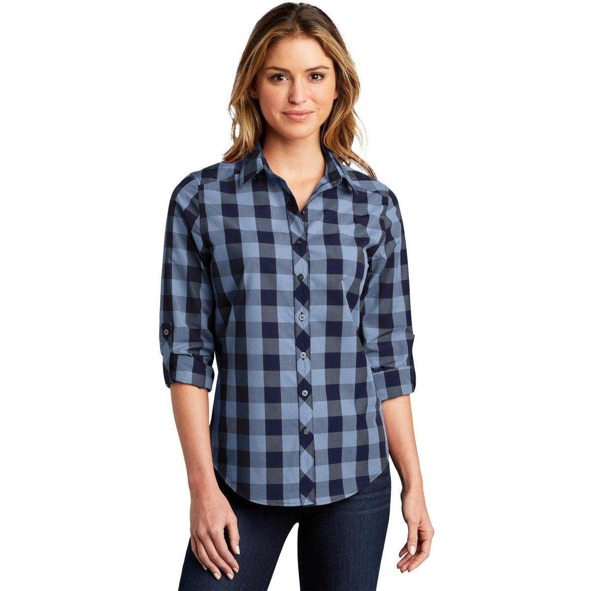 no-logo Port Authority Ladies Everyday Plaid Shirt-Active-Port Authority-Thread Logic