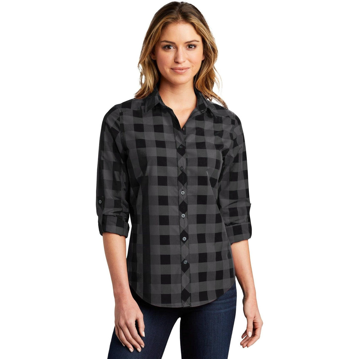 no-logo Port Authority Ladies Everyday Plaid Shirt-Active-Port Authority-Thread Logic