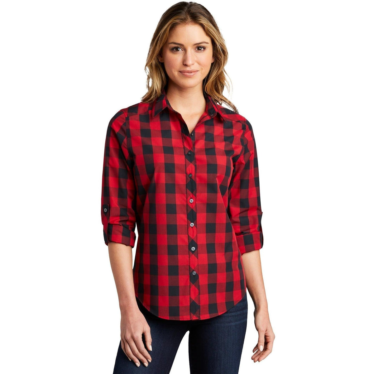 no-logo Port Authority Ladies Everyday Plaid Shirt-Active-Port Authority-Thread Logic