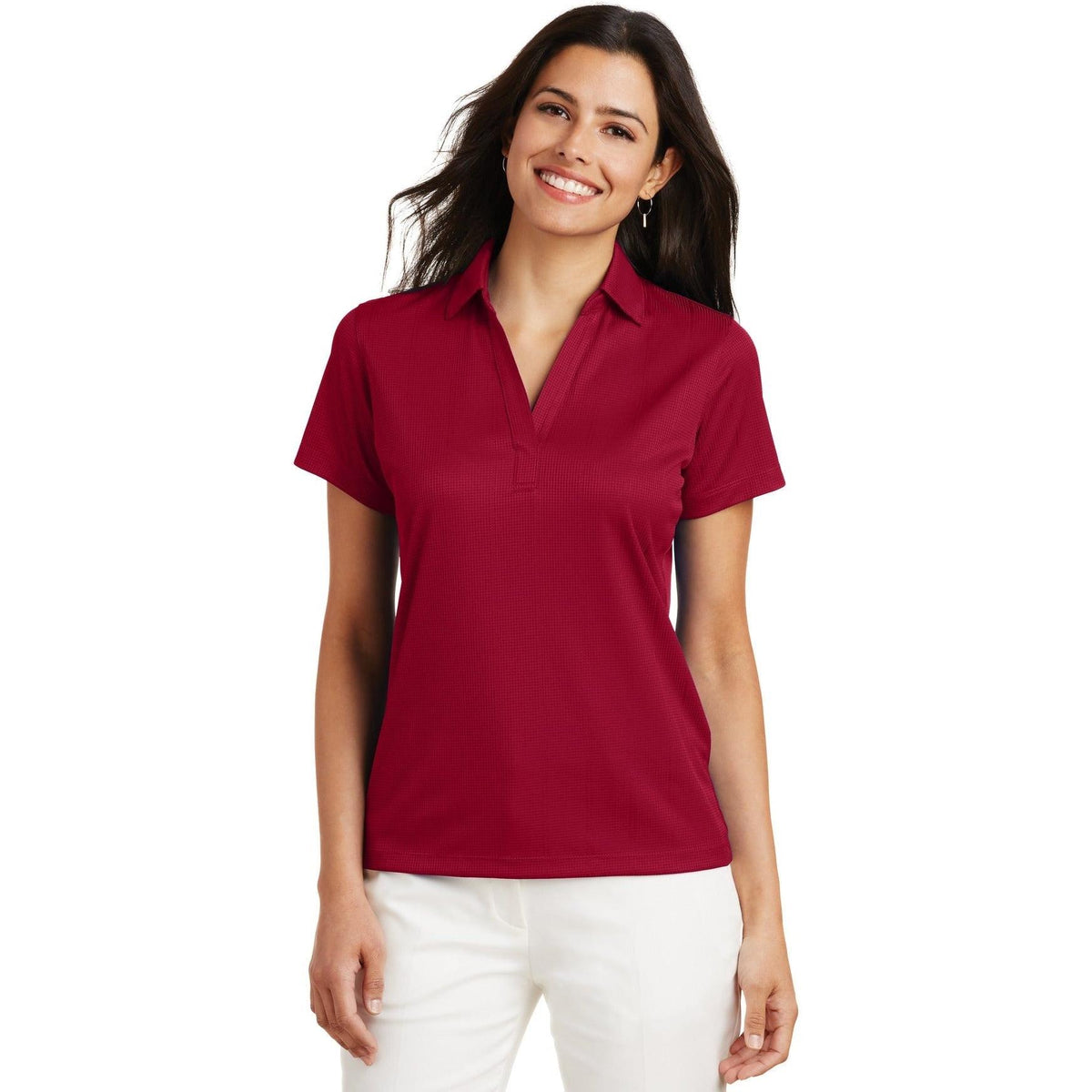 no-logo Port Authority Women's Fine Jacquard Polo-Regular-Port Authority-Thread Logic