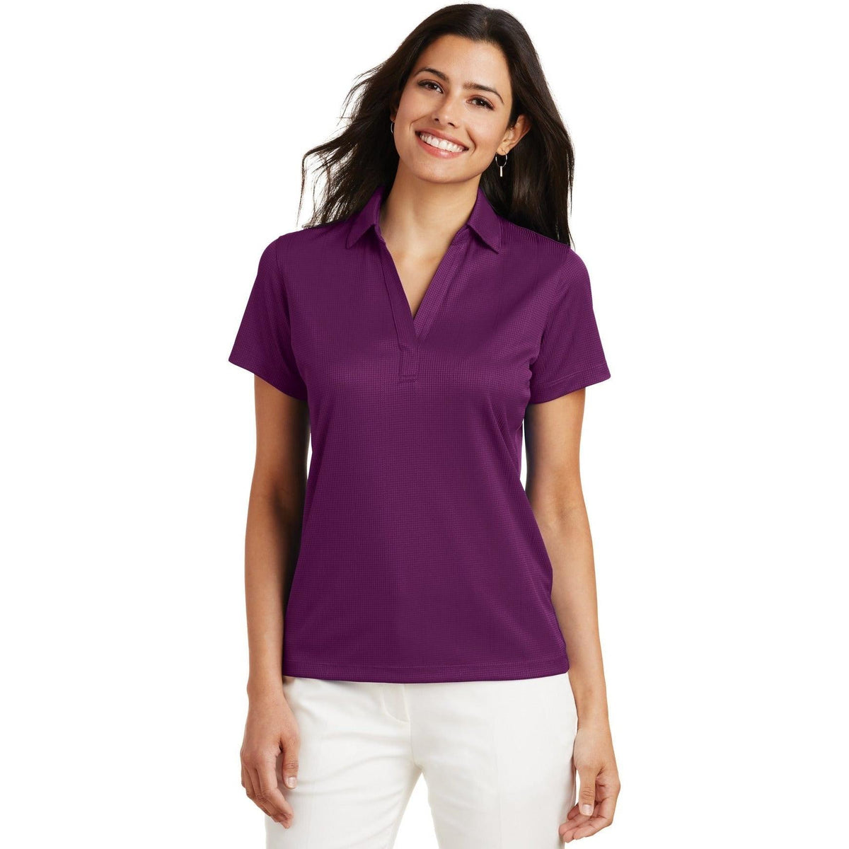 no-logo Port Authority Women's Fine Jacquard Polo-Regular-Port Authority-Thread Logic