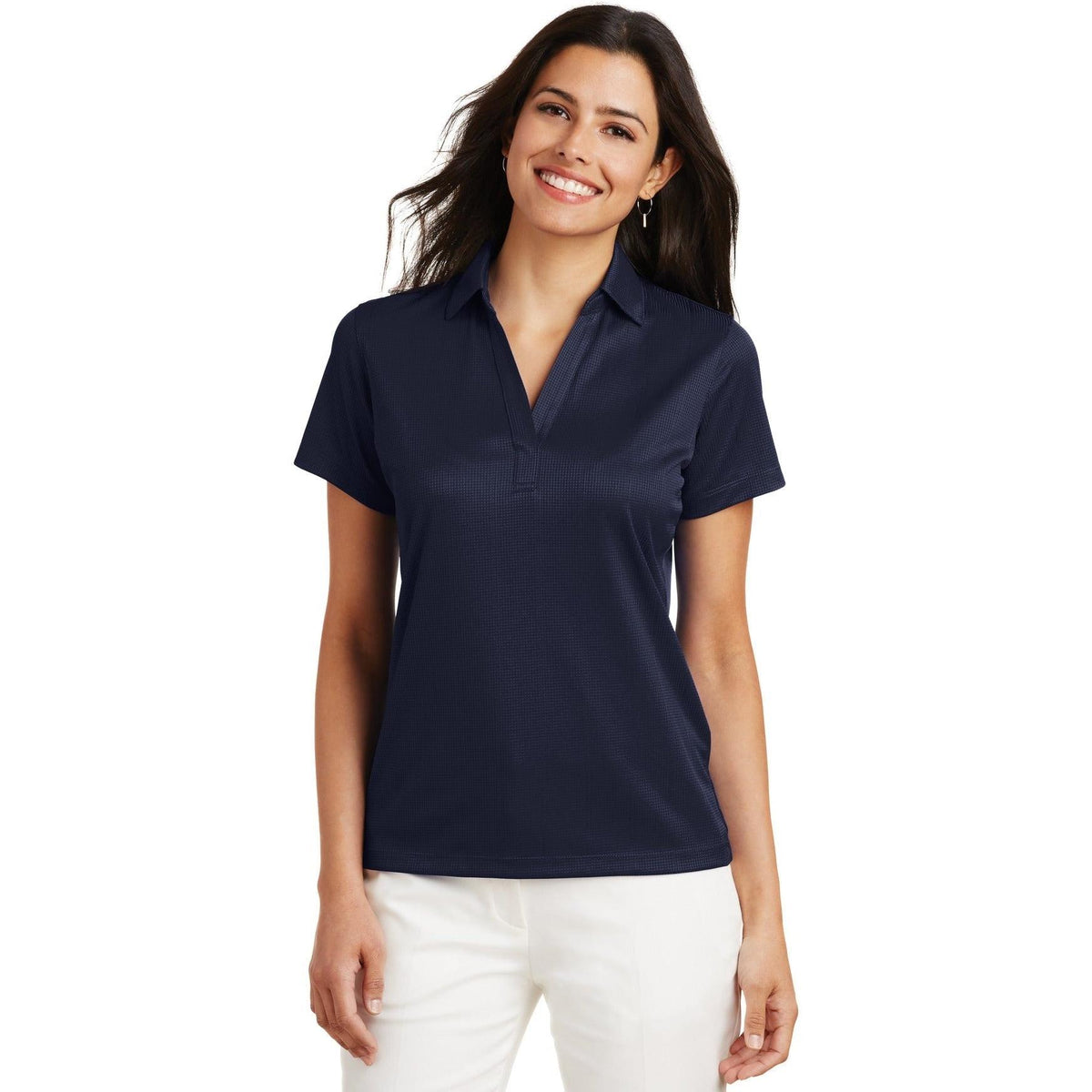 no-logo Port Authority Women's Fine Jacquard Polo-Regular-Port Authority-Thread Logic