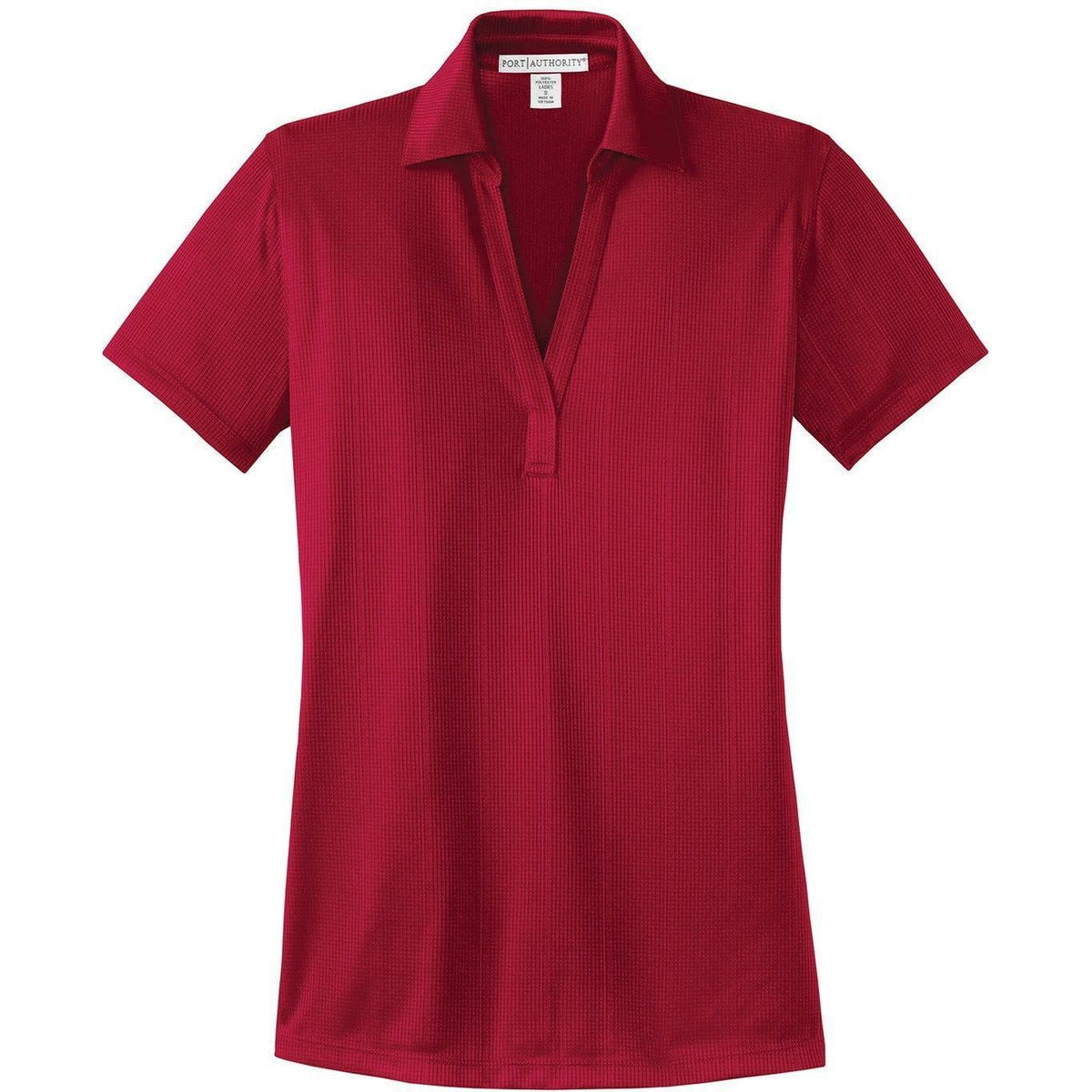 no-logo Port Authority Women's Fine Jacquard Polo-Regular-Port Authority-Rich Red-XS-Thread Logic