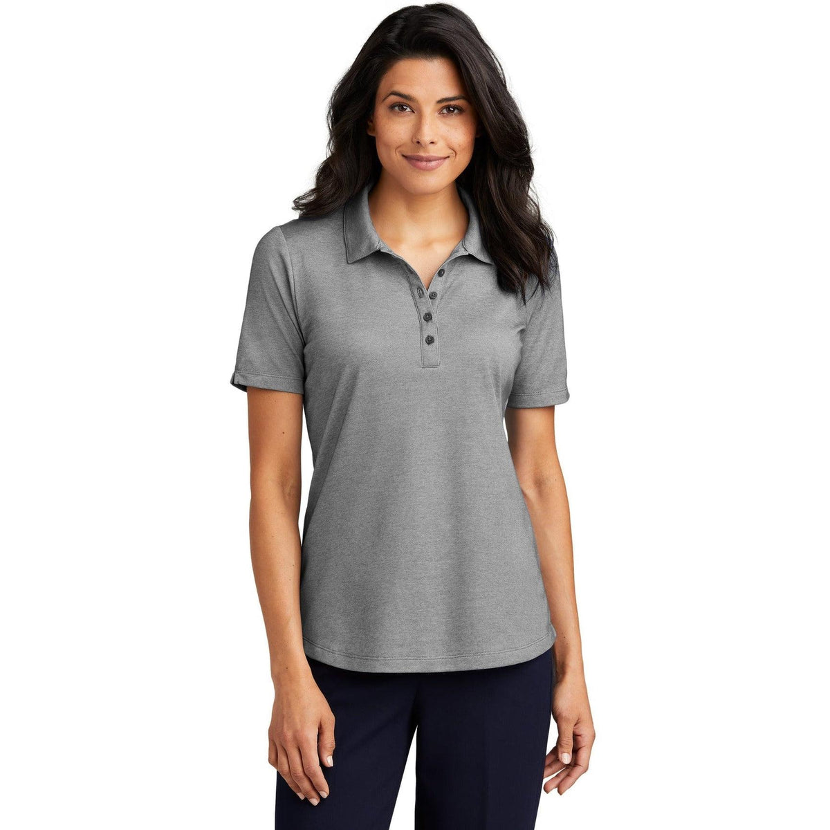 no-logo Port Authority Ladies Fine Pique Blend Polo-New-Port Authority-Thread Logic