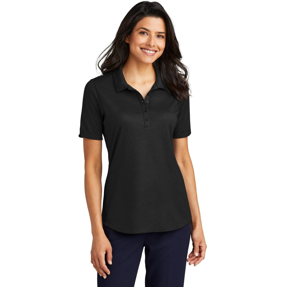 no-logo Port Authority Ladies Fine Pique Blend Polo-New-Port Authority-Thread Logic
