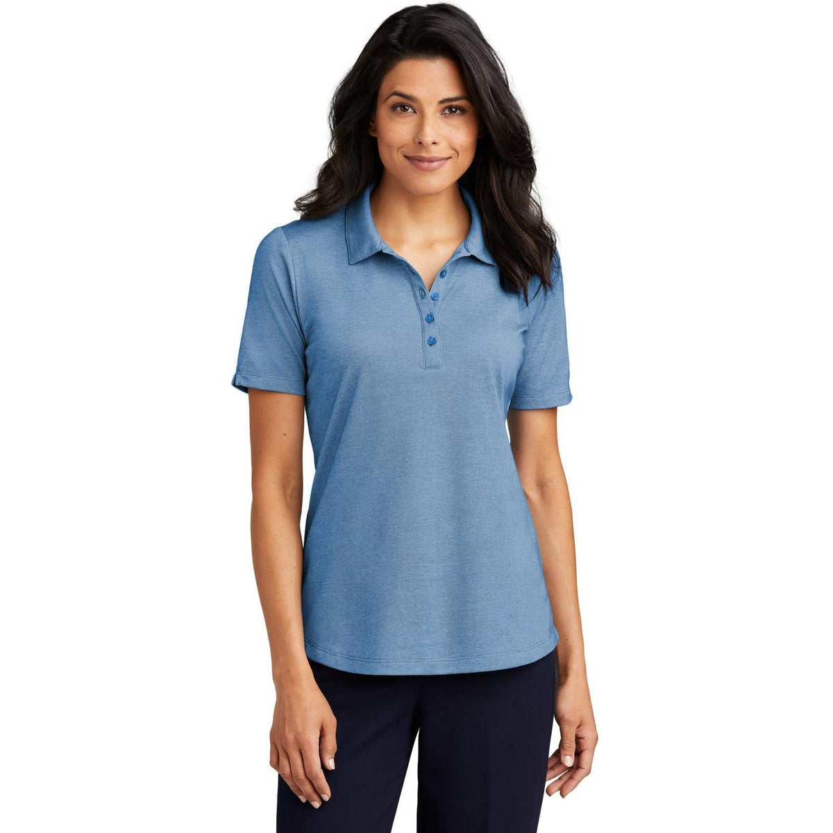 no-logo Port Authority Ladies Fine Pique Blend Polo-New-Port Authority-Thread Logic