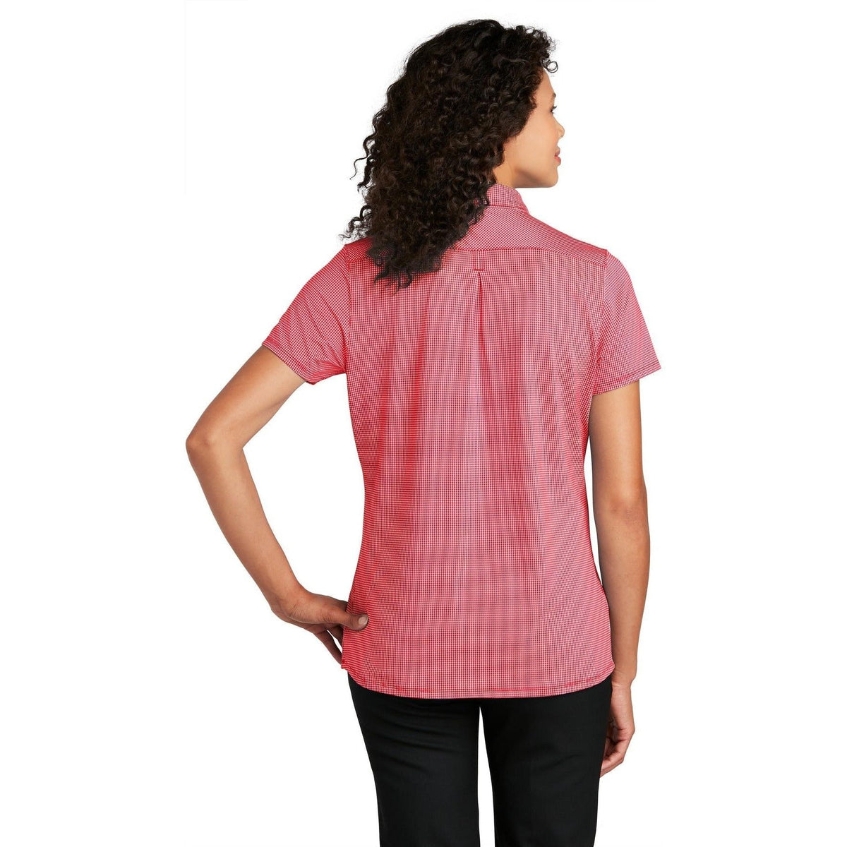 no-logo Port Authority Women's Gingham Polo-Active-Port Authority-Thread Logic