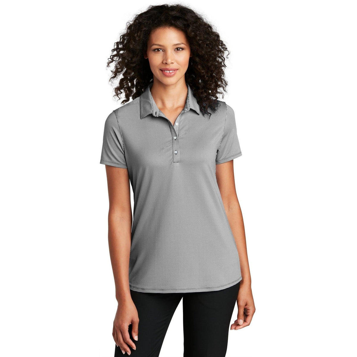 no-logo Port Authority Women's Gingham Polo-Active-Port Authority-Thread Logic