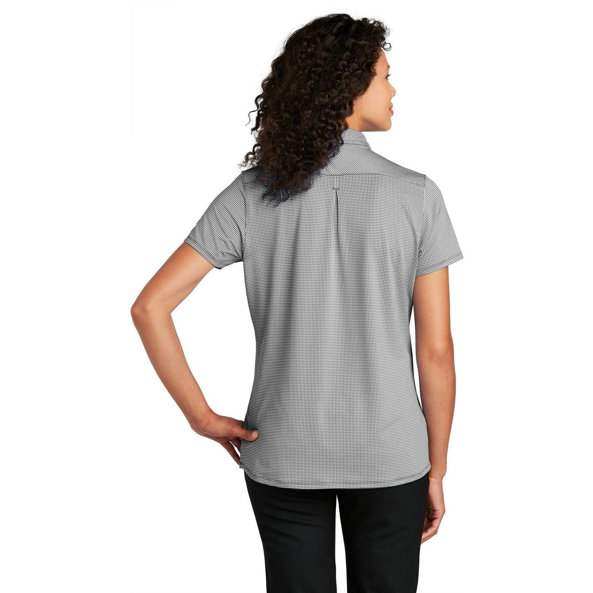 no-logo Port Authority Women's Gingham Polo-Active-Port Authority-Thread Logic