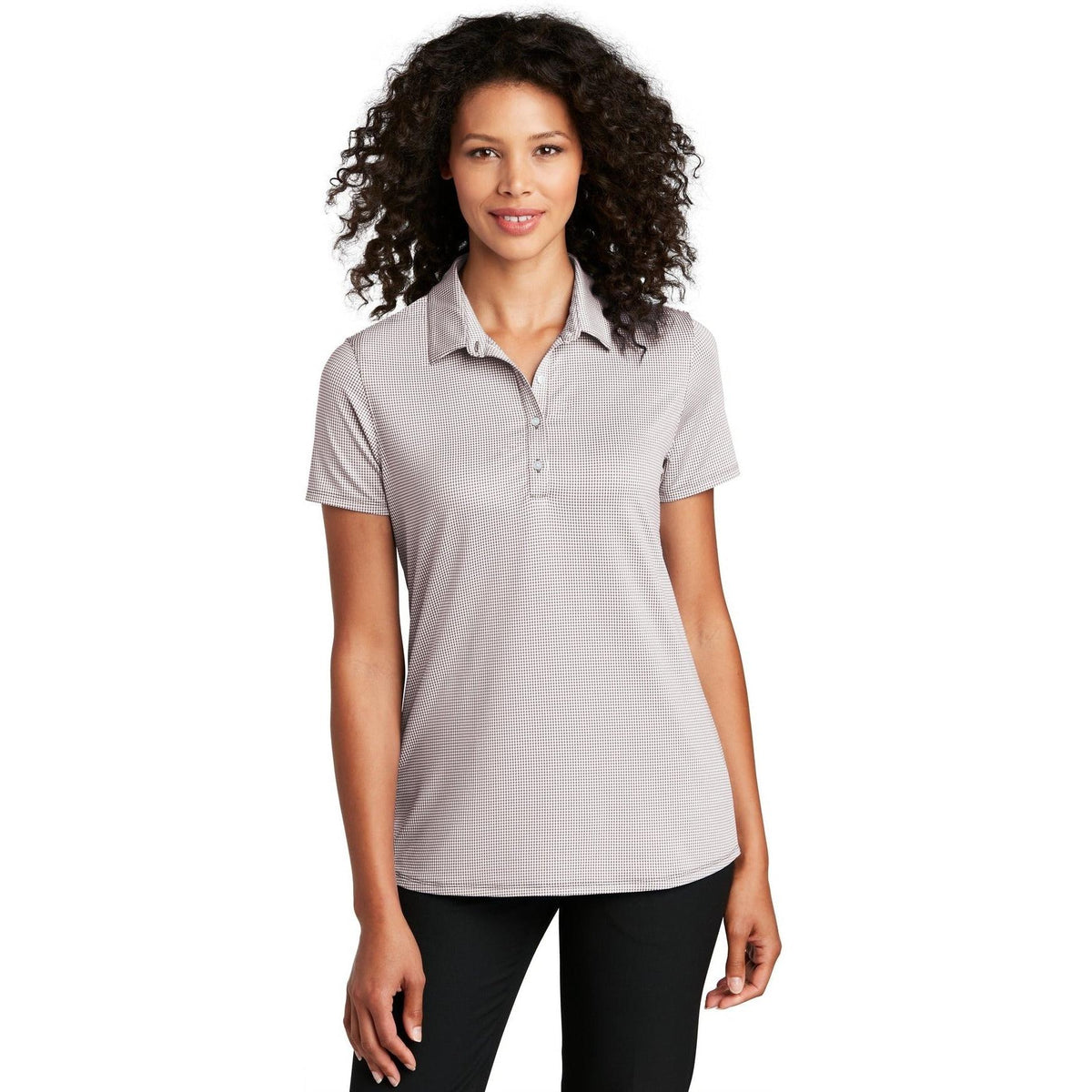 no-logo Port Authority Women's Gingham Polo-Active-Port Authority-Thread Logic