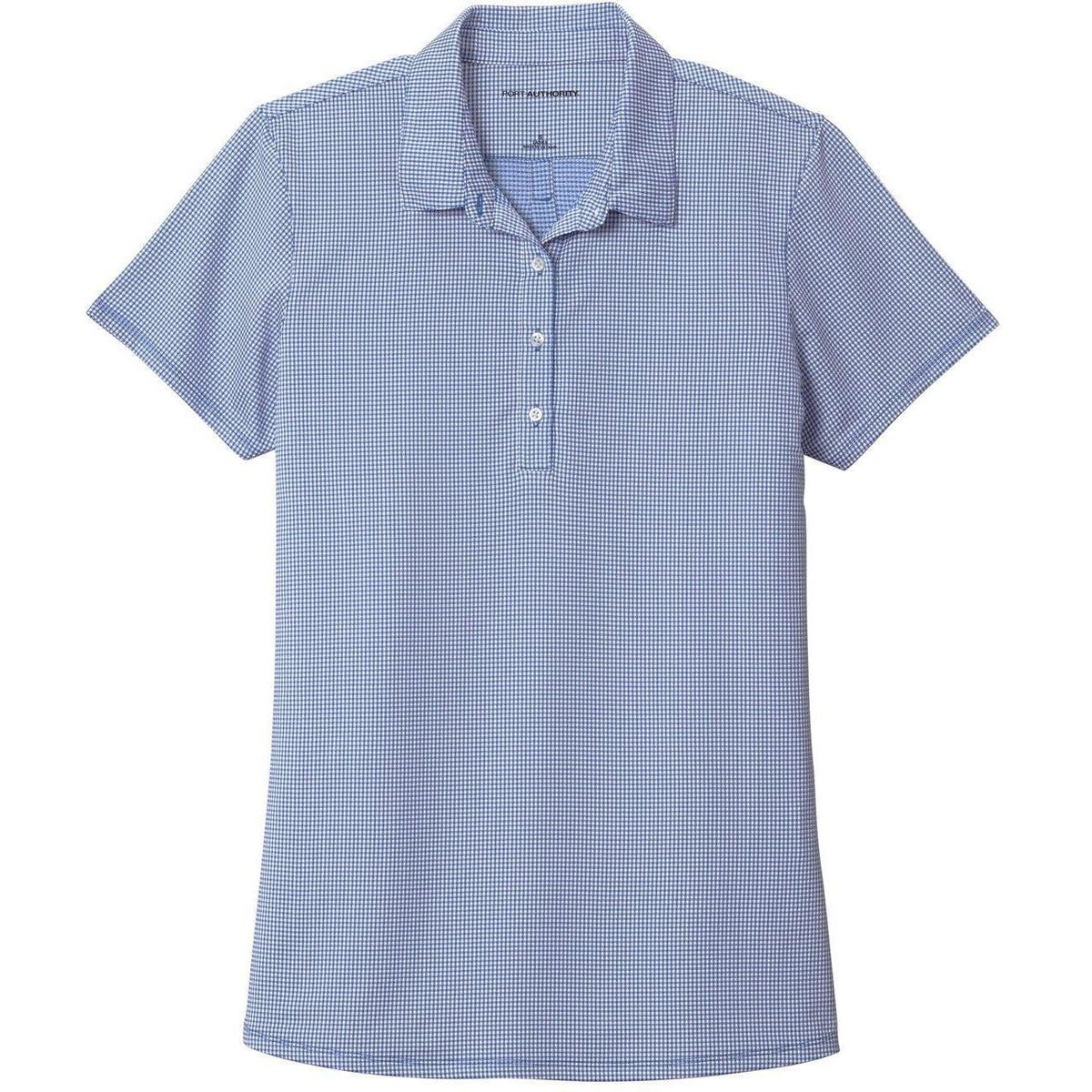 no-logo Port Authority Women's Gingham Polo-Active-Port Authority-True Royal/White-XS-Thread Logic