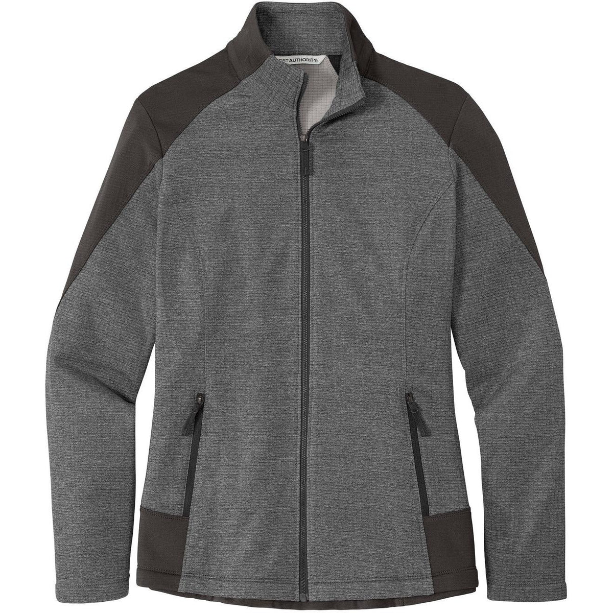 no-logo Port Authority Ladies Grid Fleece Jacket