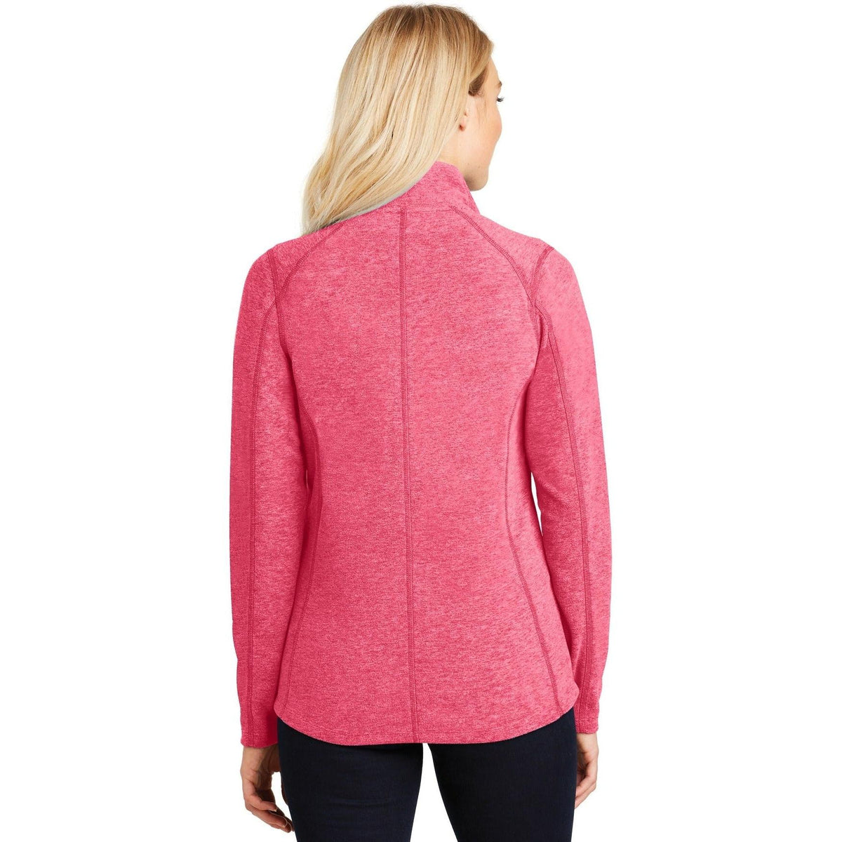 no-logo Port Authority Women's Heather Microfleece Full-Zip Jacket-Regular-Port Authority-Thread Logic
