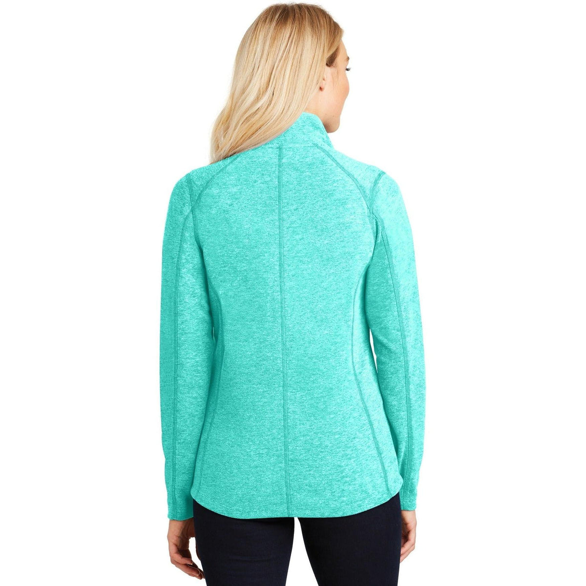 no-logo Port Authority Women's Heather Microfleece Full-Zip Jacket-Regular-Port Authority-Thread Logic