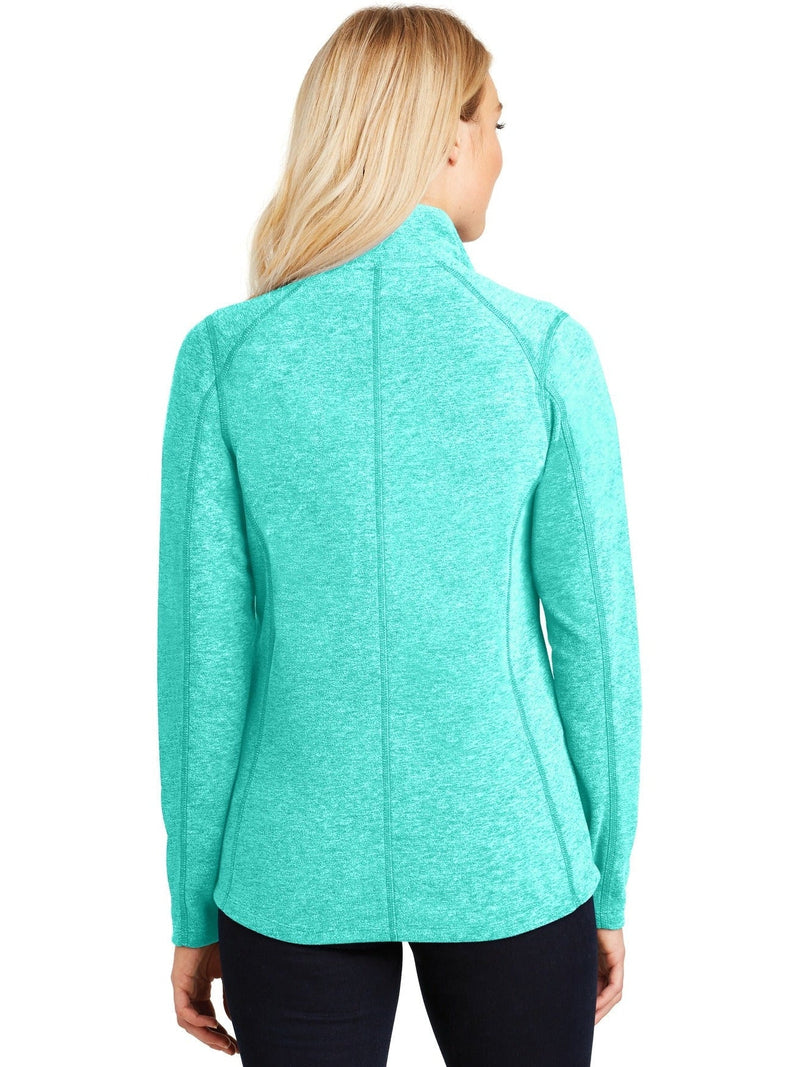 Custom Port Authority® Ladies Heather Microfleece Full-Zip Jacket -  Embroidery 
