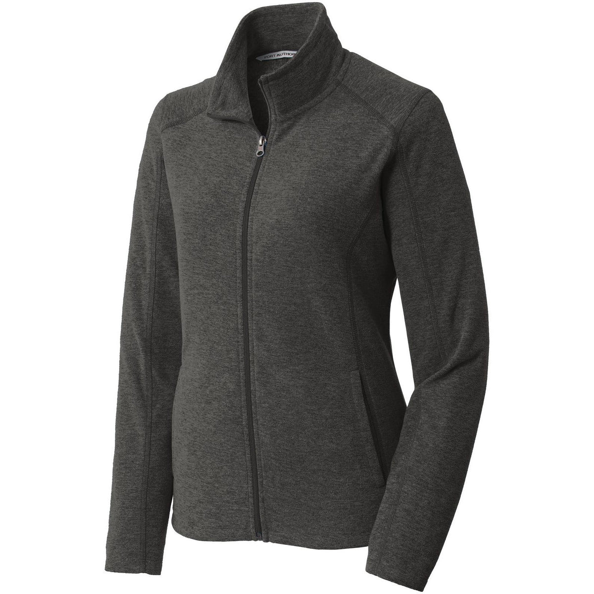 no-logo Port Authority Women's Heather Microfleece Full-Zip Jacket-Regular-Port Authority-Thread Logic