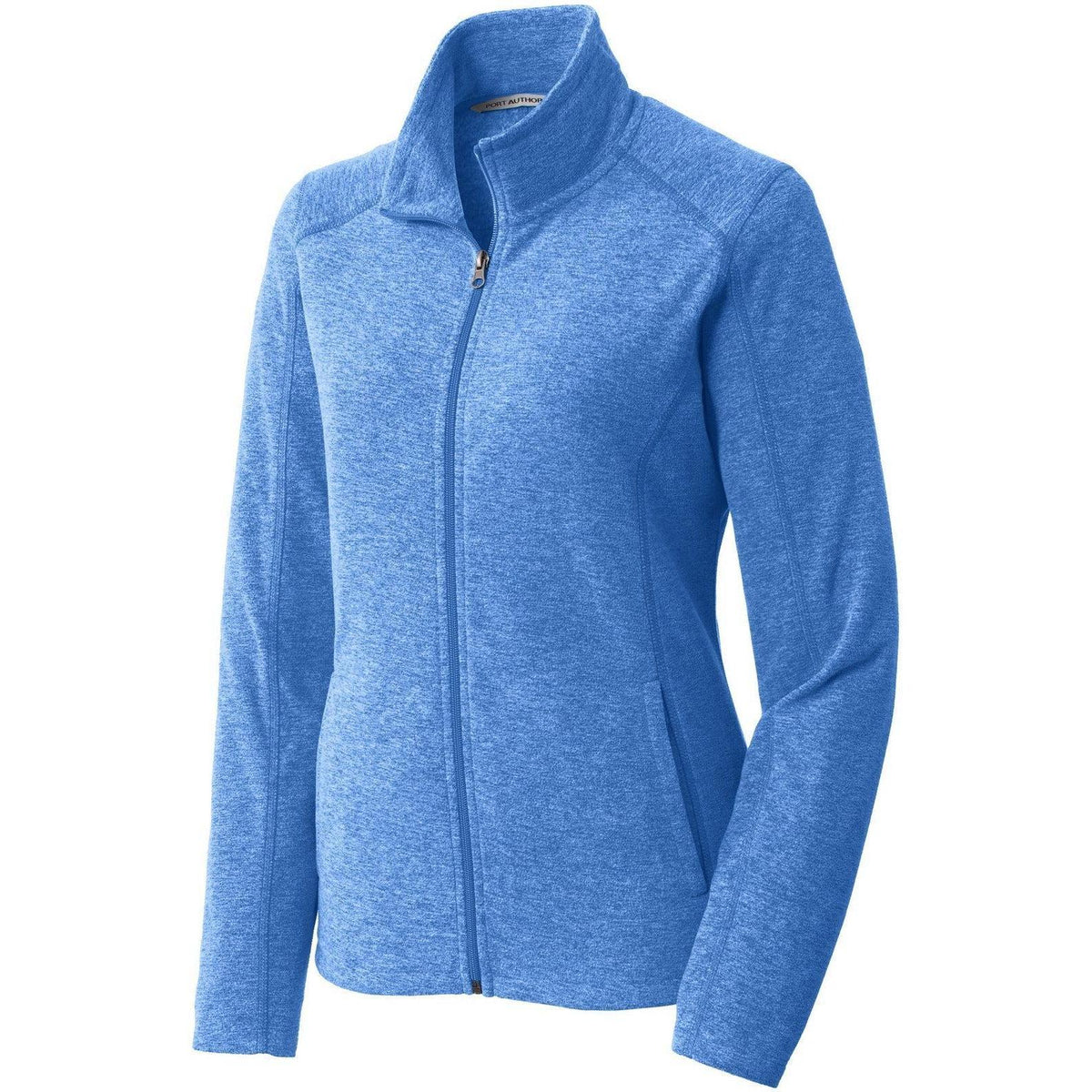 no-logo Port Authority Women's Heather Microfleece Full-Zip Jacket-Regular-Port Authority-Thread Logic
