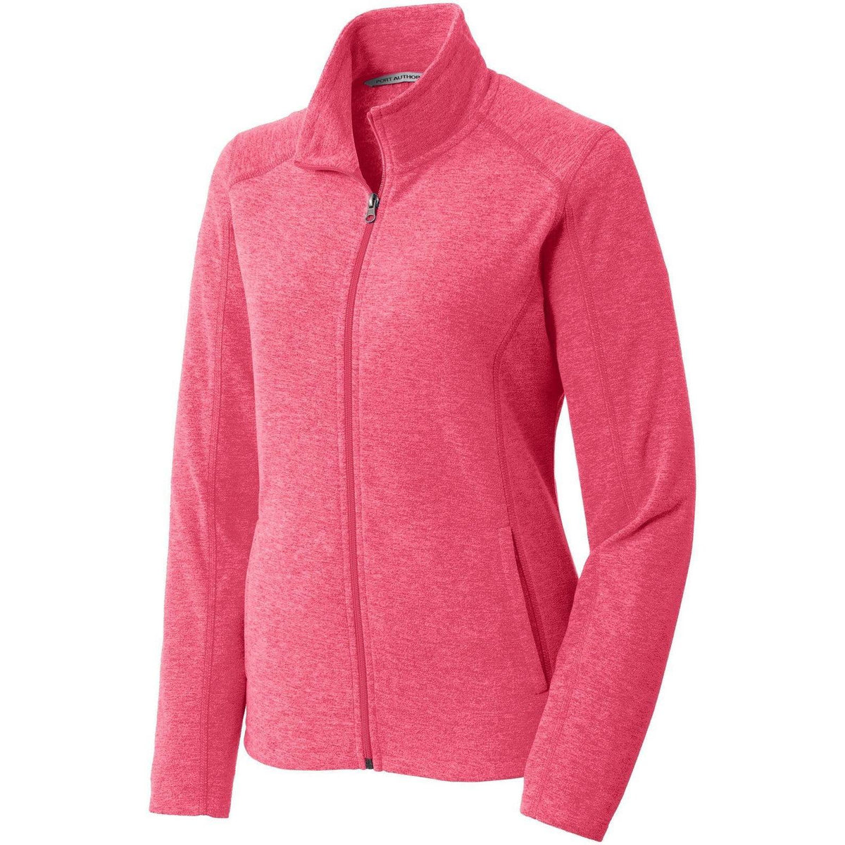 no-logo Port Authority Women's Heather Microfleece Full-Zip Jacket-Regular-Port Authority-Thread Logic