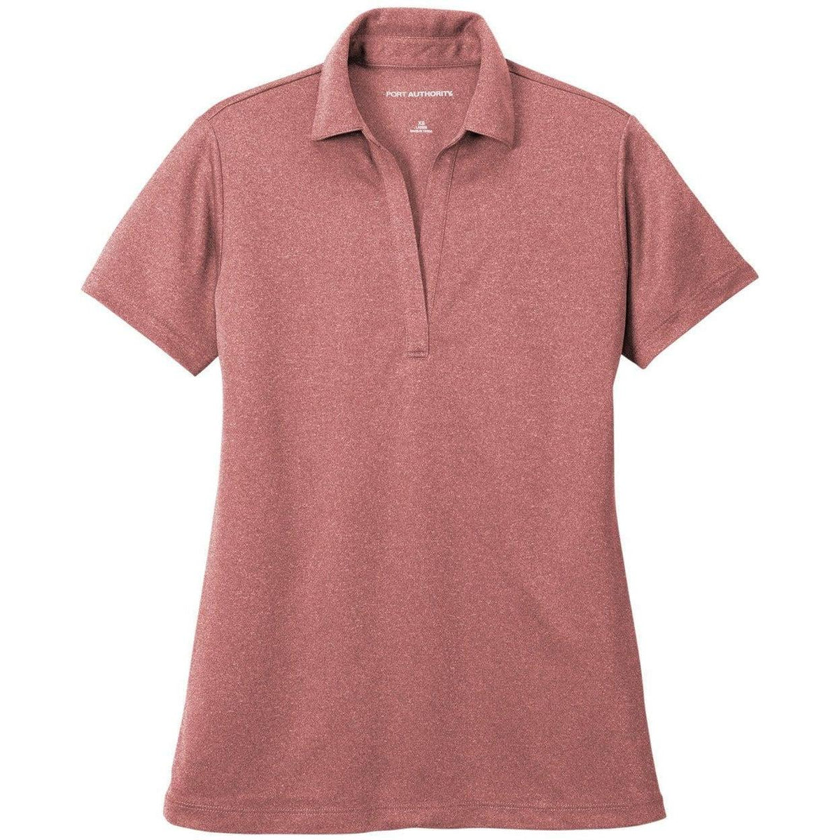 no-logo Port Authority Ladies Heathered Silk Touch Performance Polo