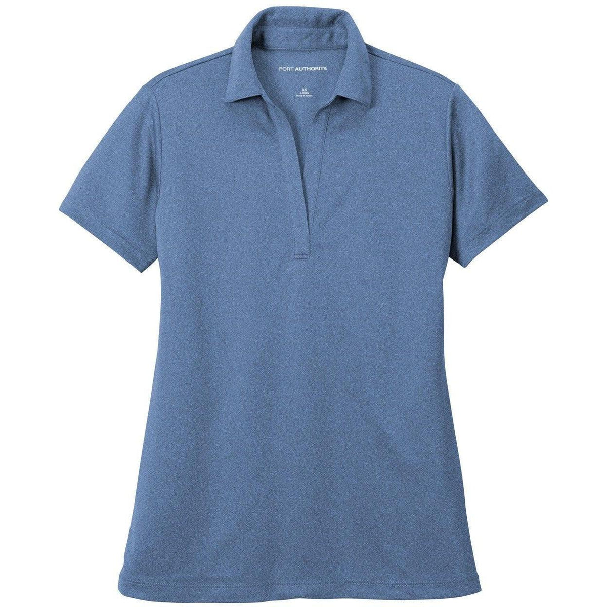 no-logo Port Authority Ladies Heathered Silk Touch Performance Polo