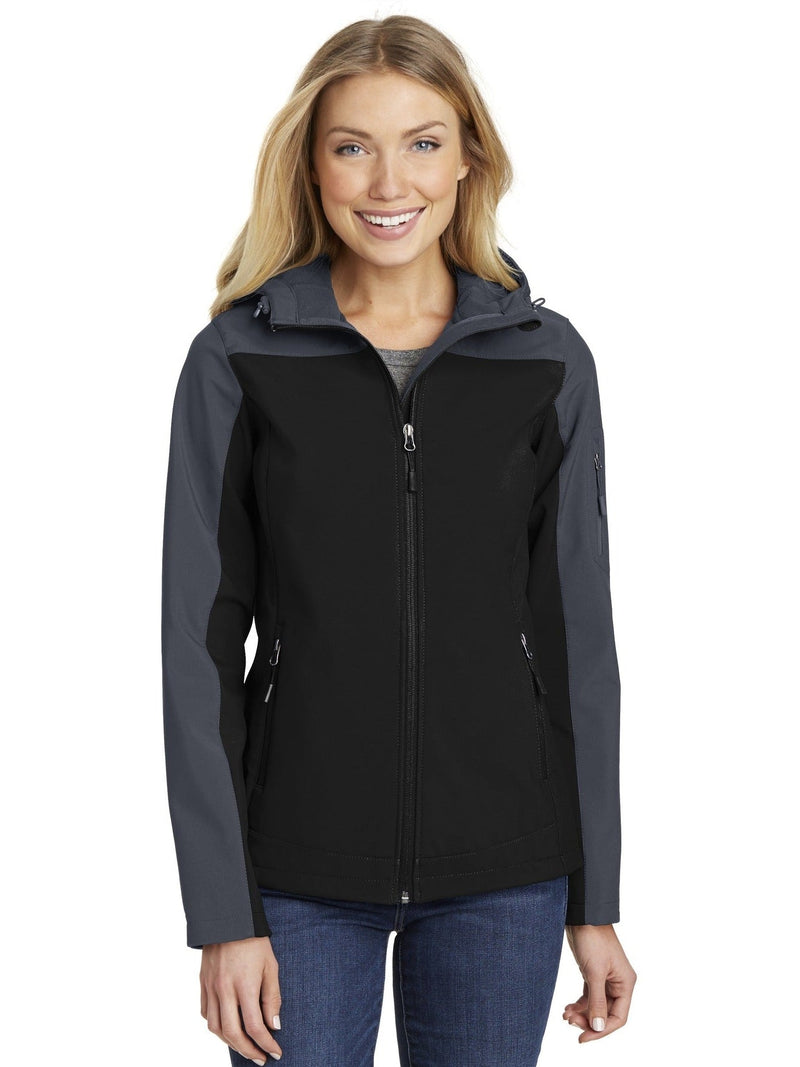 no-logo Port Authority Ladies Hooded Core Soft Shell Jacket-Regular-Port Authority-Thread Logic