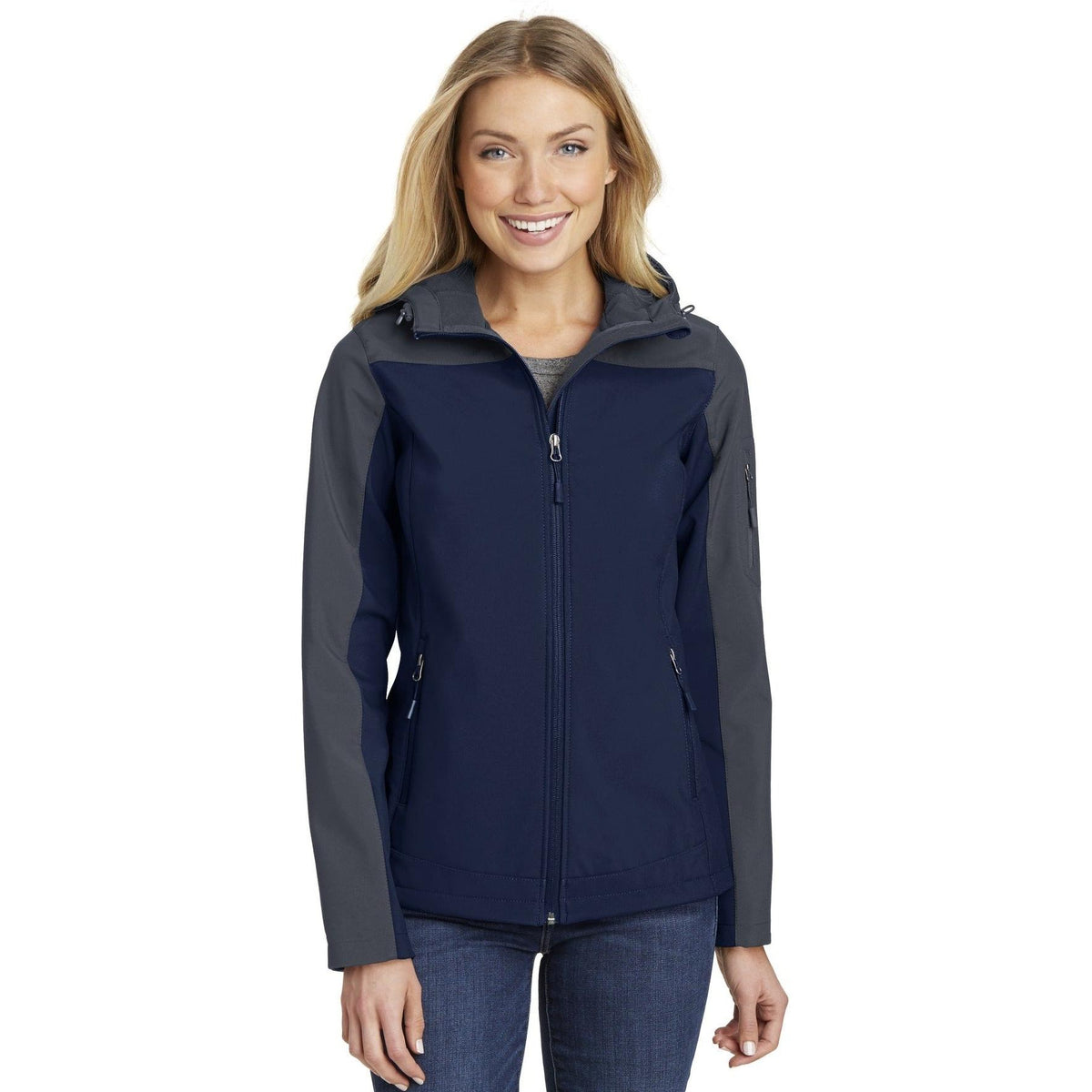 no-logo Port Authority Women's Hooded Core Soft Shell Jacket-Regular-Port Authority-Thread Logic