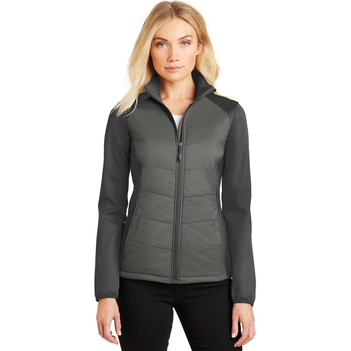 no-logo Port Authority Women's Hybrid Soft Shell Jacket-Regular-Port Authority-Thread Logic