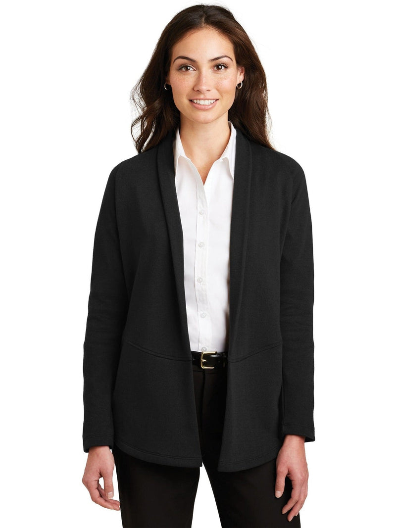 no-logo Port Authority Ladies Interlock Cardigan-Regular-Port Authority-Thread Logic