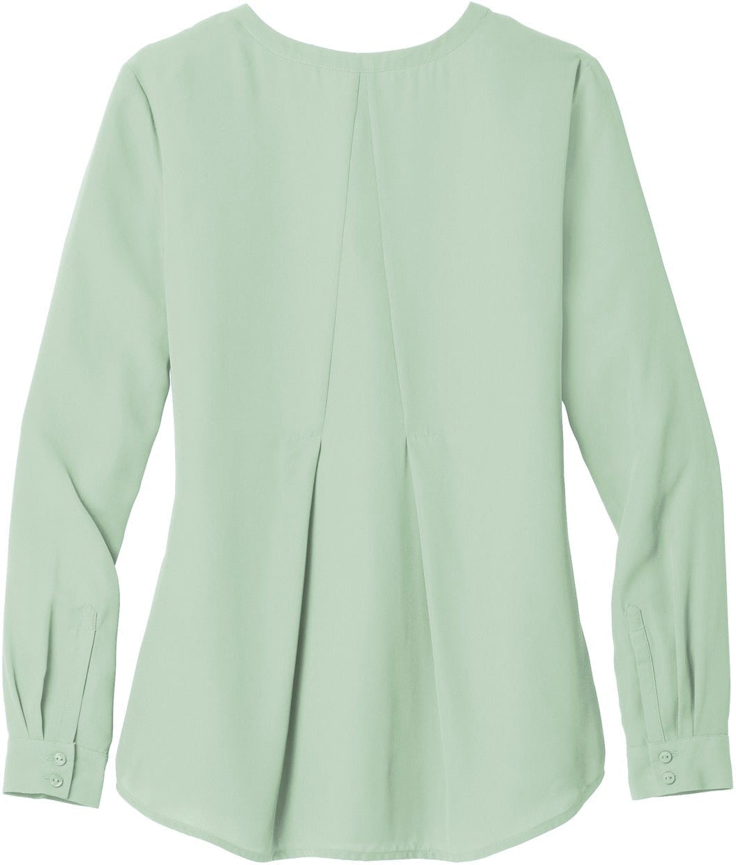 no-logo Port Authority Ladies Long Sleeve Button-Front Blouse-Regular-Port Authority-Thread Logic