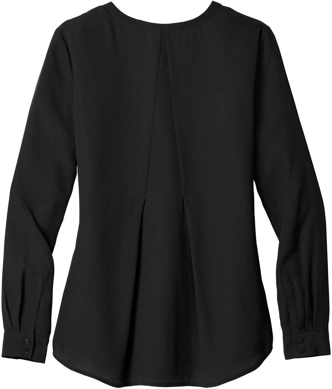 no-logo Port Authority Ladies Long Sleeve Button-Front Blouse-Regular-Port Authority-Thread Logic