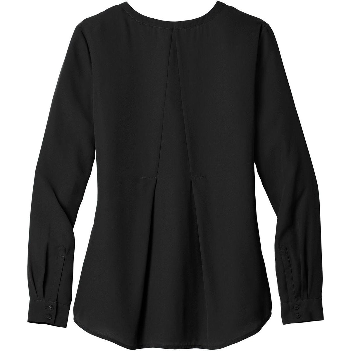 no-logo Port Authority Ladies Long Sleeve Button-Front Blouse-Regular-Port Authority-Thread Logic