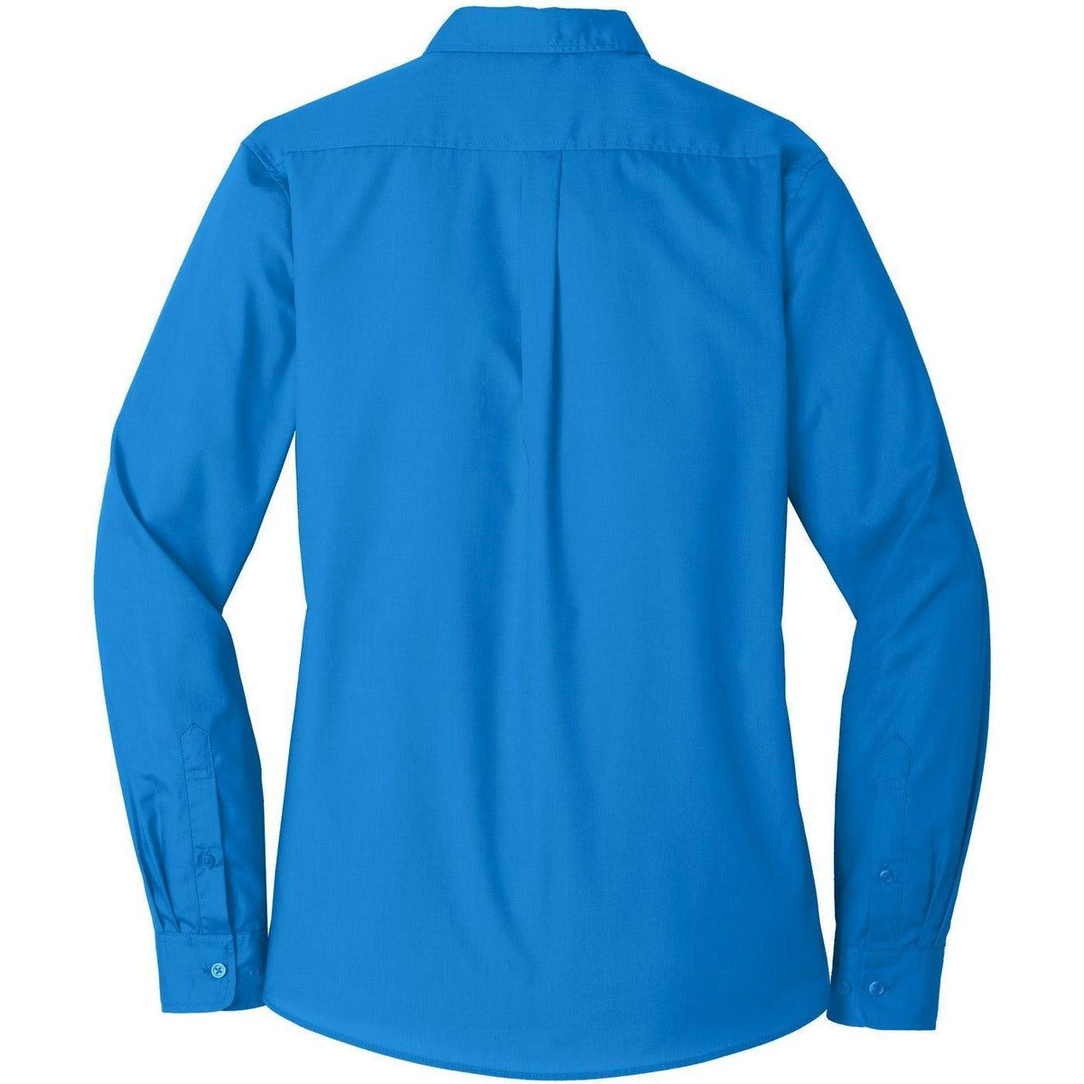 no-logo Port Authority Women's Long Sleeve Carefree Poplin Shirt-Dress Shirts-Port Authority-Thread Logic