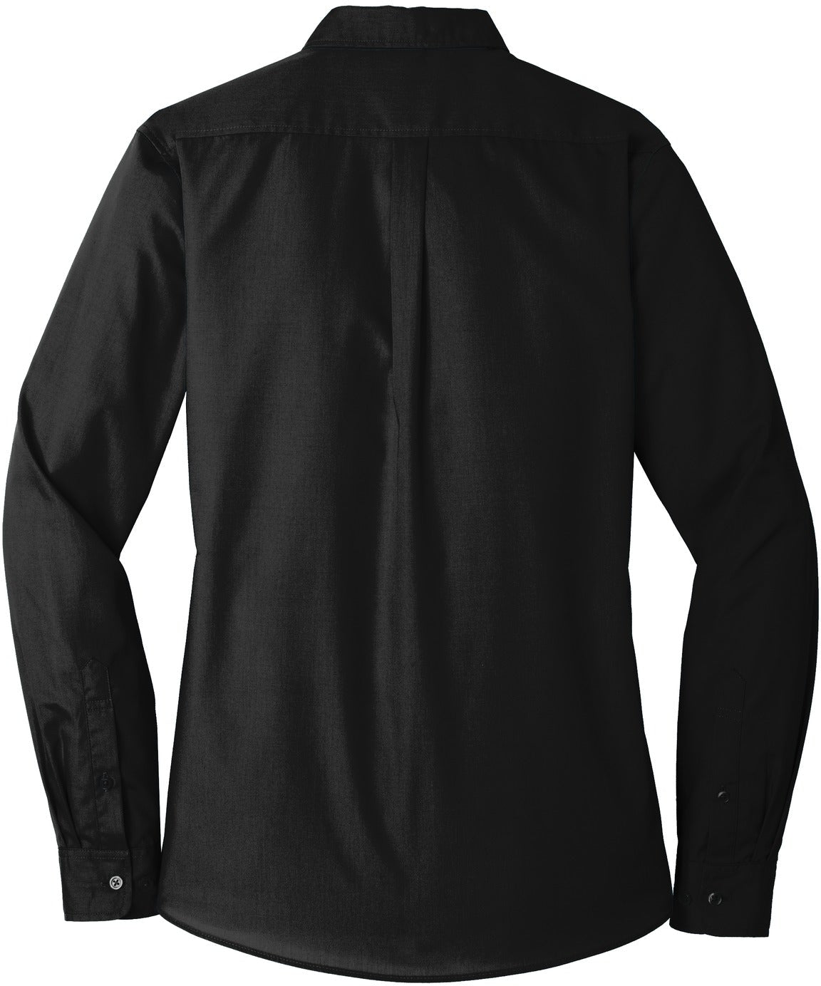 no-logo Port Authority Ladies Long Sleeve Carefree Poplin Shirt-Regular-Port Authority-Thread Logic