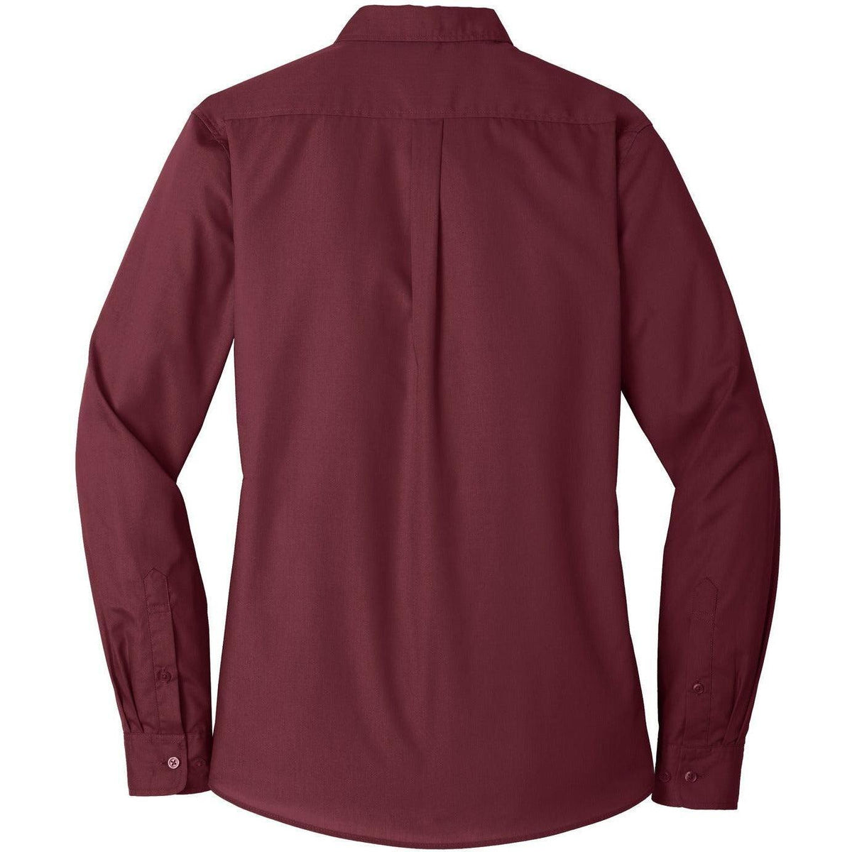 no-logo Port Authority Women's Long Sleeve Carefree Poplin Shirt-Dress Shirts-Port Authority-Thread Logic