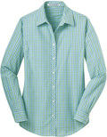 Port Authority Ladies Long Sleeve Gingham Easy Care Shirt