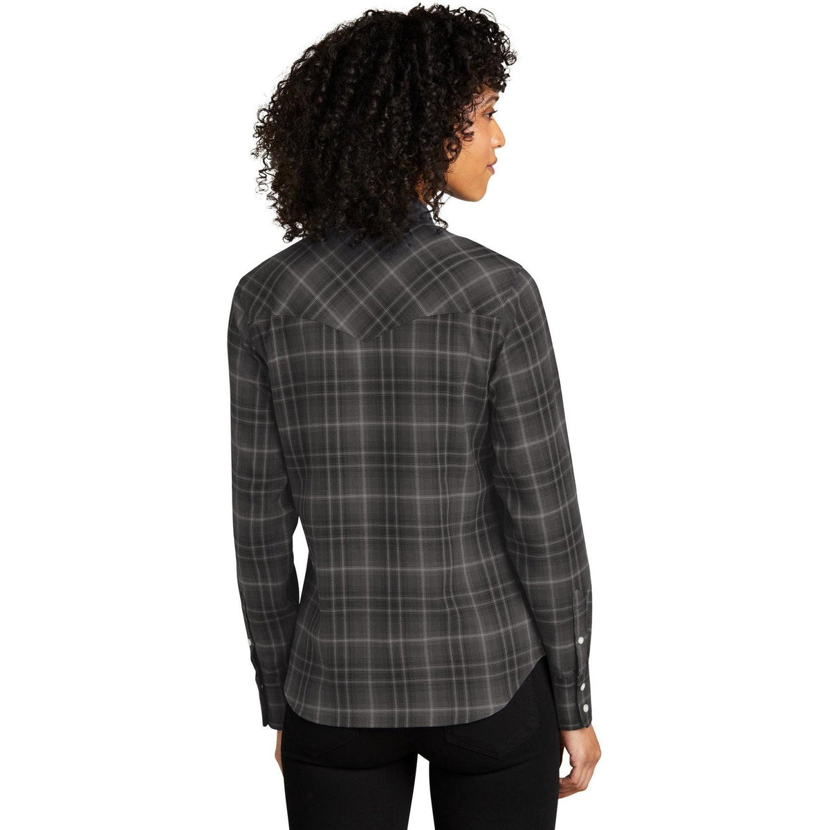 no-logo Port Authority Ladies Long Sleeve Ombre Plaid Shirt-Regular-Port Authority-Thread Logic
