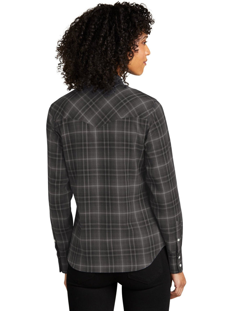 no-logo Port Authority Ladies Long Sleeve Ombre Plaid Shirt-Regular-Port Authority-Thread Logic