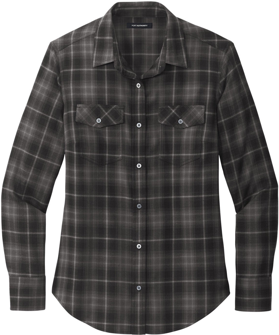 Port Authority Ladies Long Sleeve Ombre Plaid Shirt