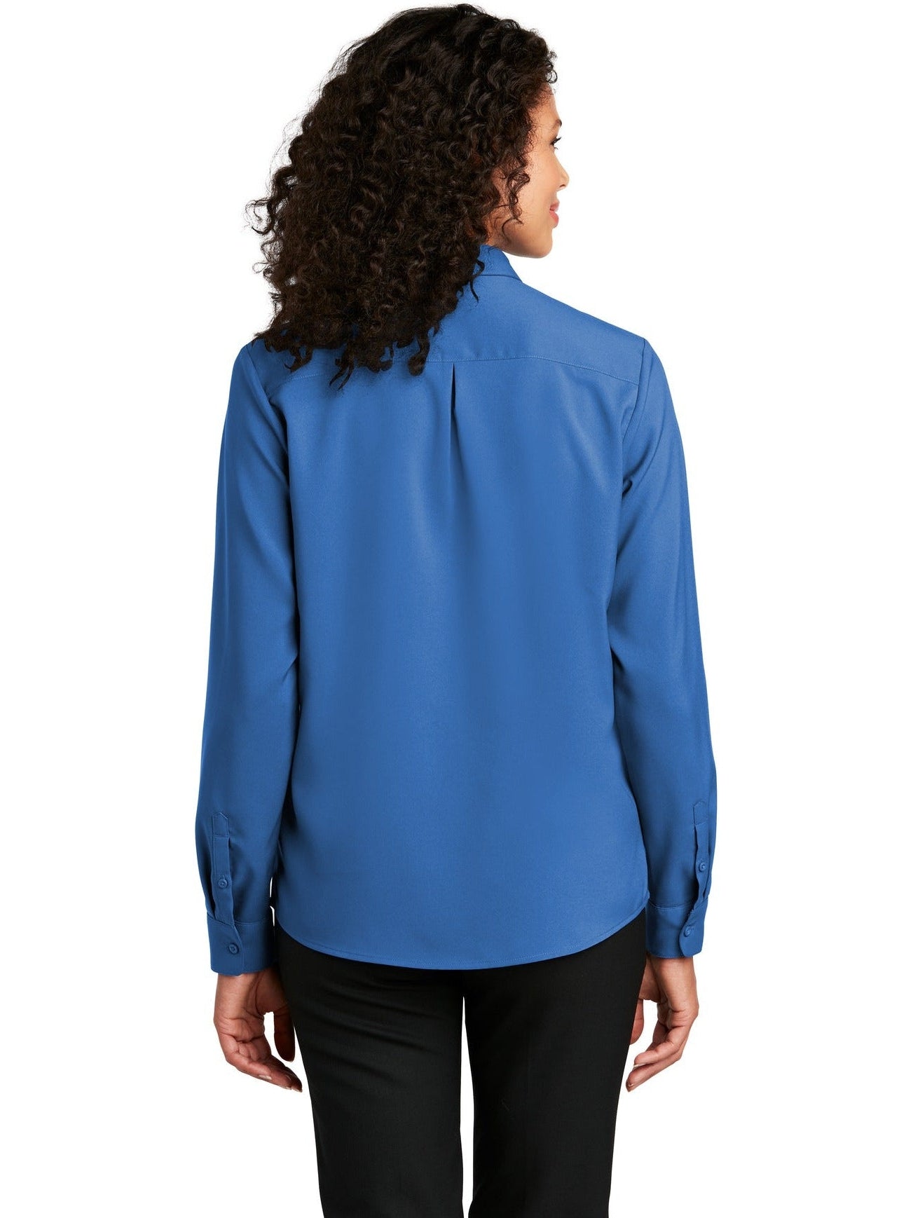 no-logo Port Authority Ladies Long Sleeve Performance Staff Shirt-Regular-Port Authority-Thread Logic