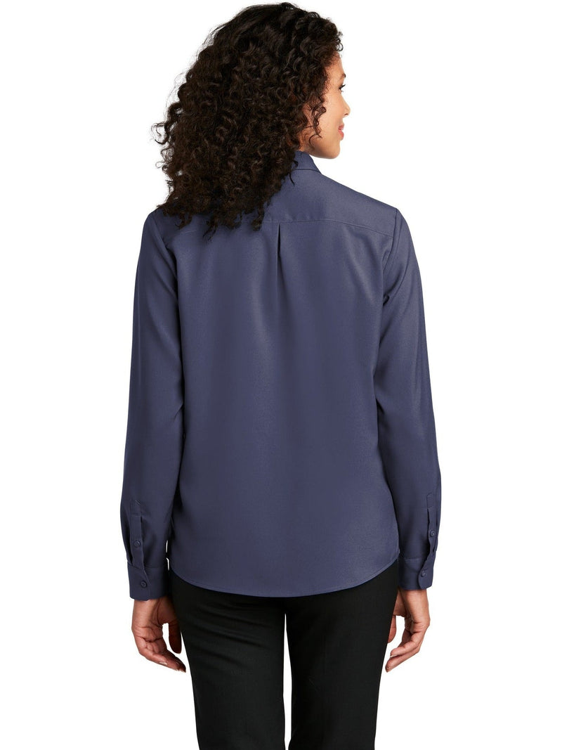 no-logo Port Authority Ladies Long Sleeve Performance Staff Shirt-Regular-Port Authority-Thread Logic