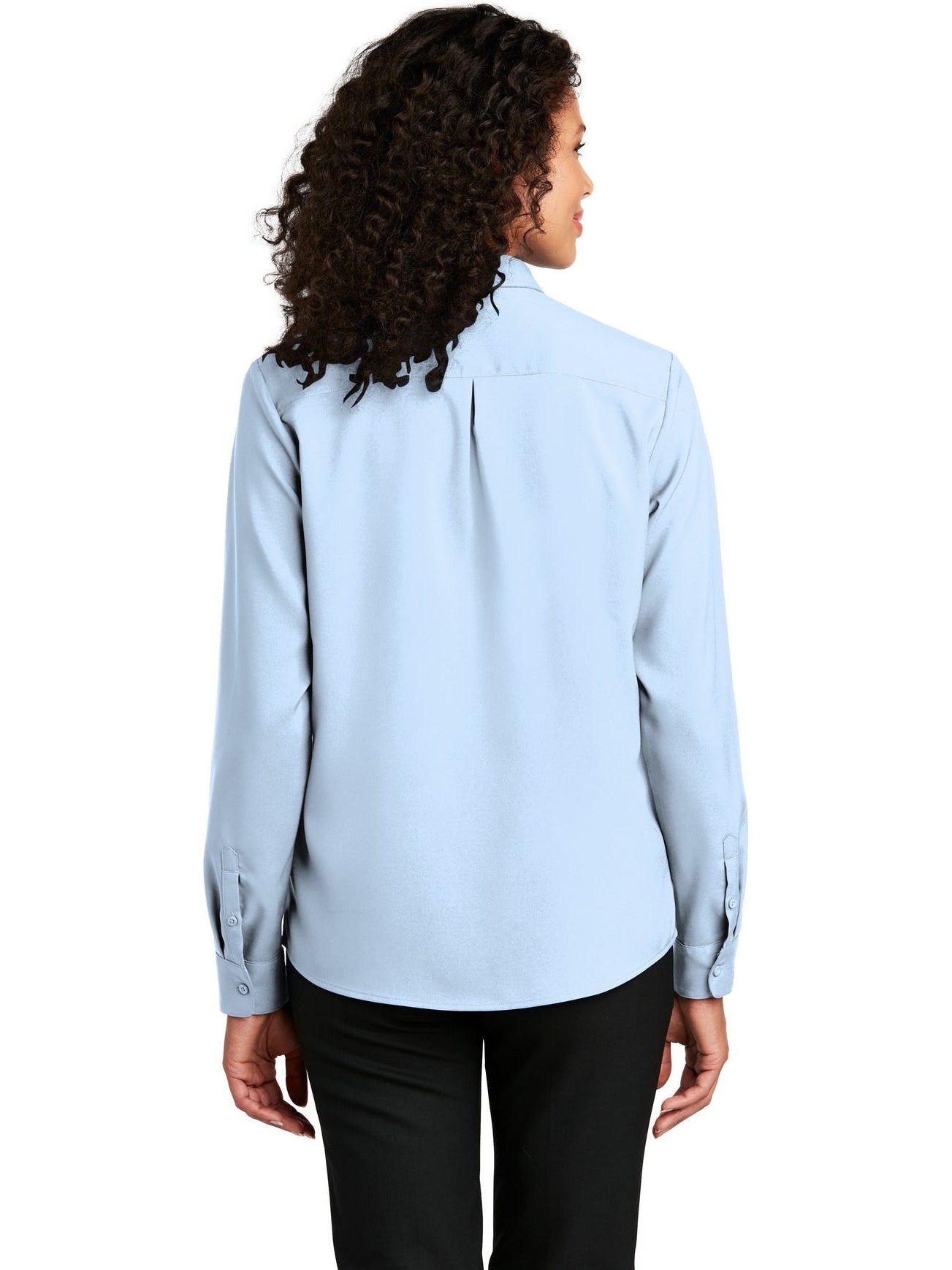 no-logo Port Authority Ladies Long Sleeve Performance Staff Shirt-Regular-Port Authority-Thread Logic
