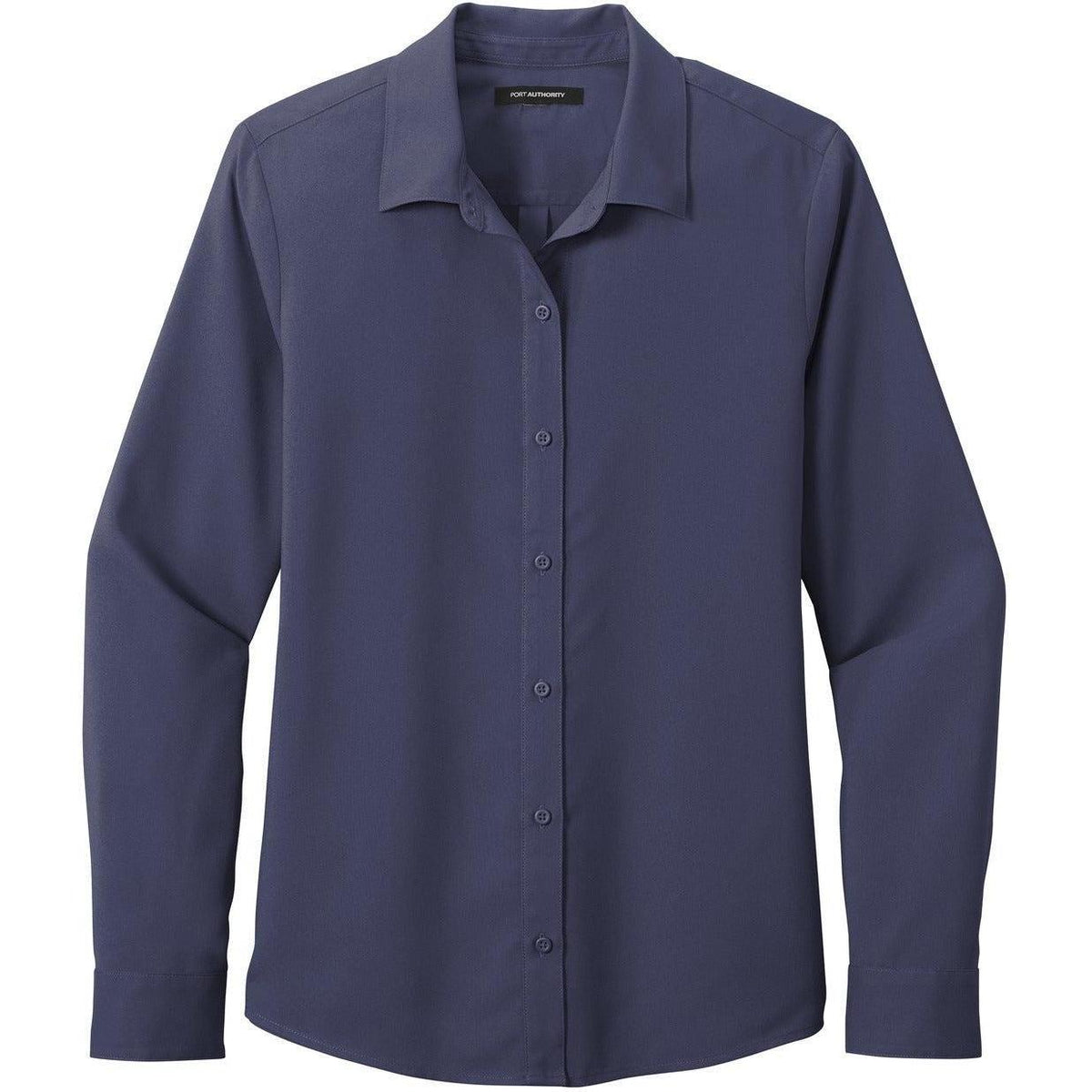 no-logo Port Authority Women's Long Sleeve Performance Staff Shirt-Dress Shirts-Port Authority-True Navy-XS-Thread Logic