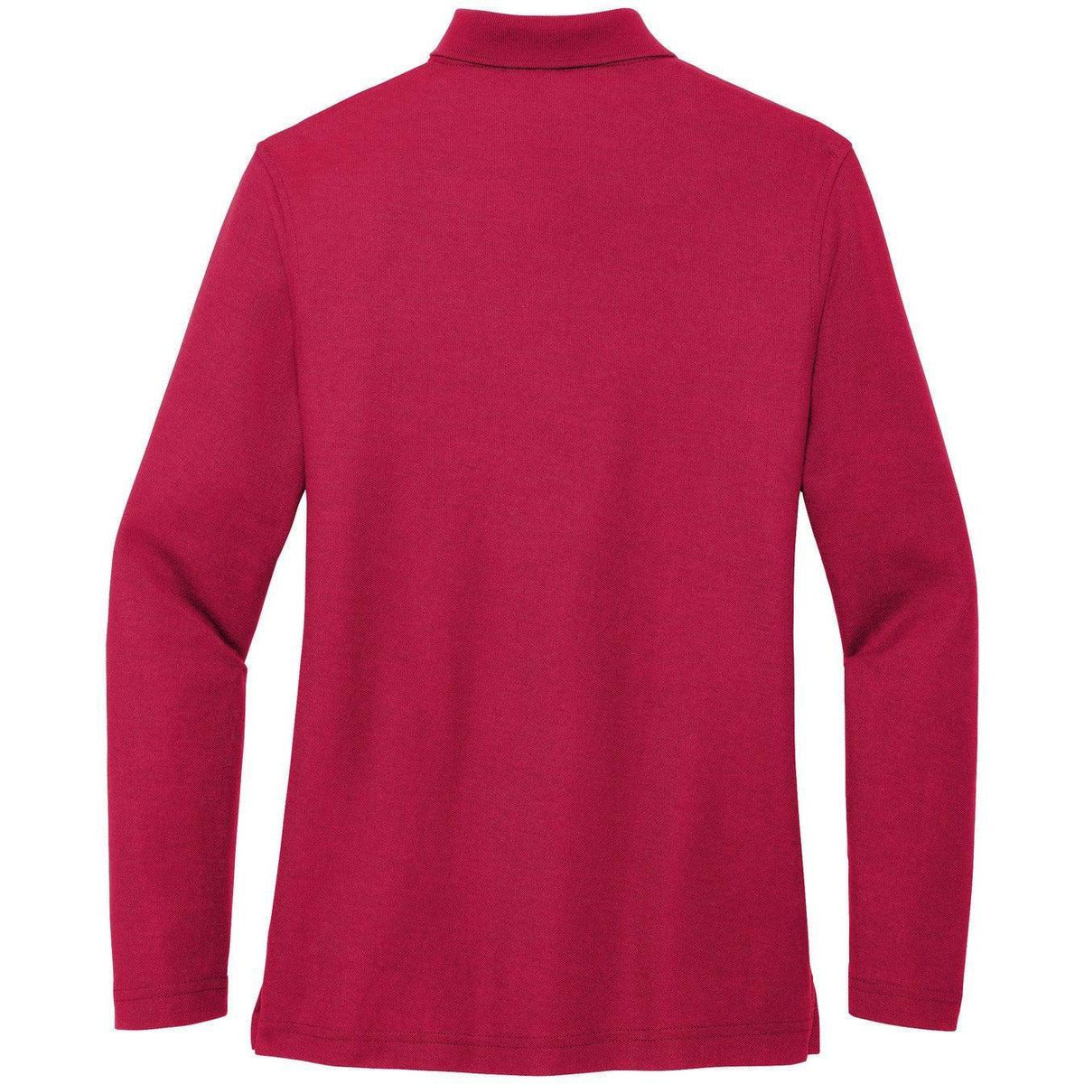 no-logo Port Authority Women's Long Sleeve Silk Touch Polo Shirt-Polos-Port Authority-Thread Logic