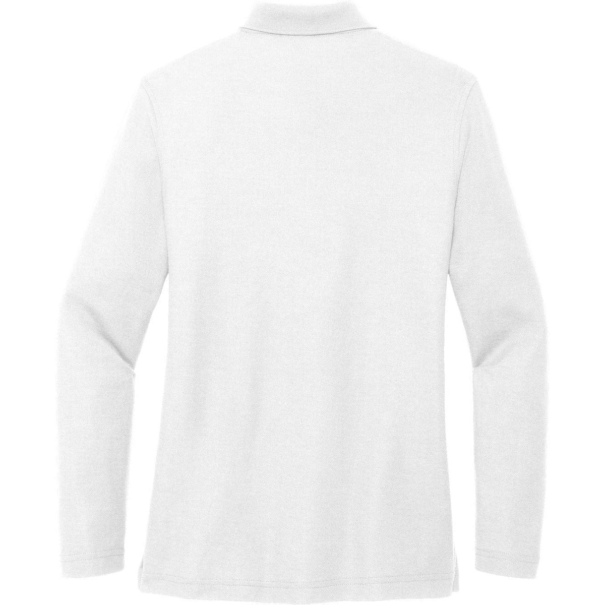 no-logo Port Authority Women's Long Sleeve Silk Touch Polo Shirt-Polos-Port Authority-Thread Logic