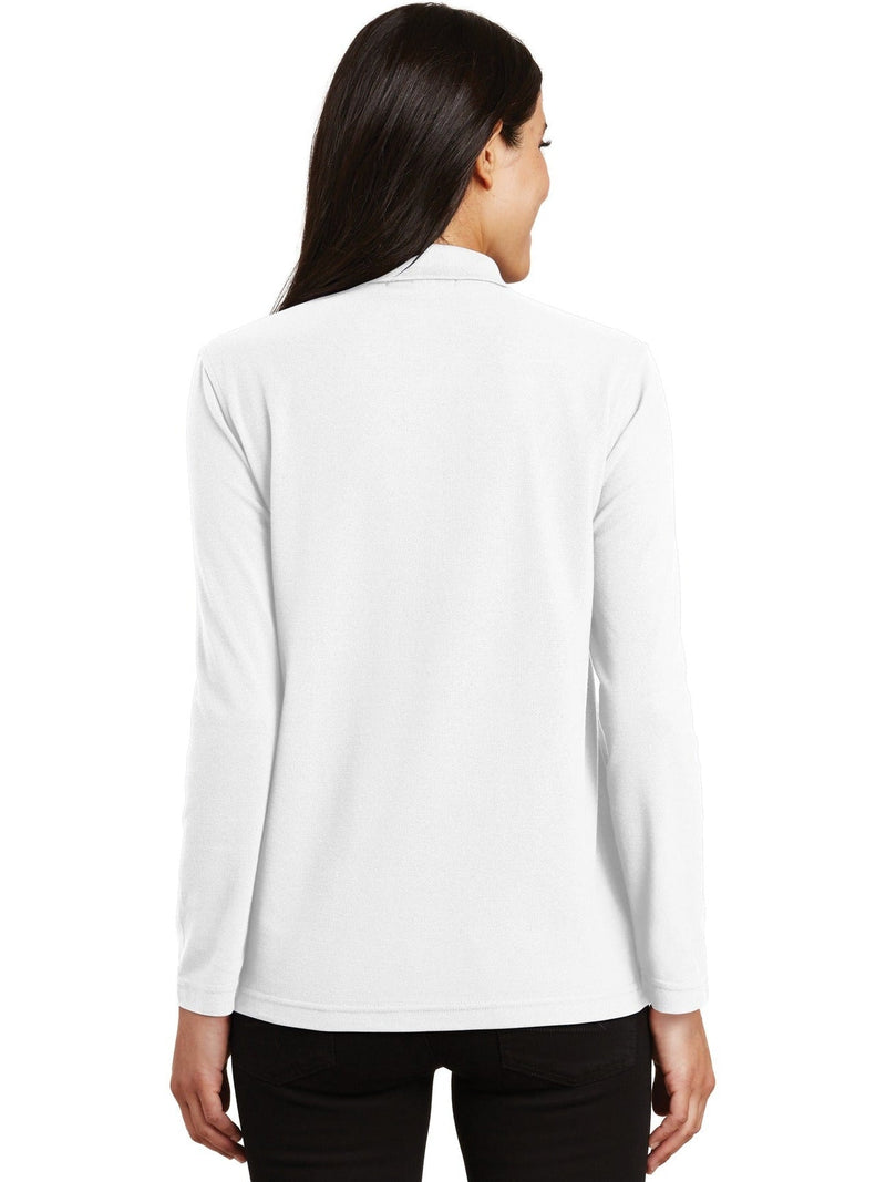 no-logo Port Authority Ladies Long Sleeve Silk Touch Polo Shirt-Regular-Port Authority-Thread Logic