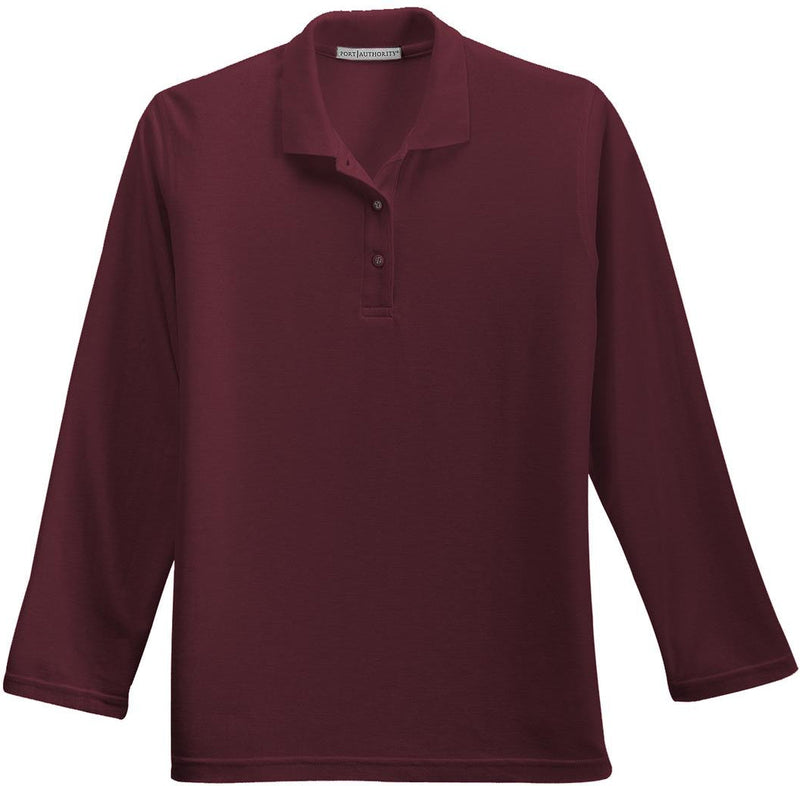 Port Authority Ladies Long Sleeve Silk Touch Polo Shirt