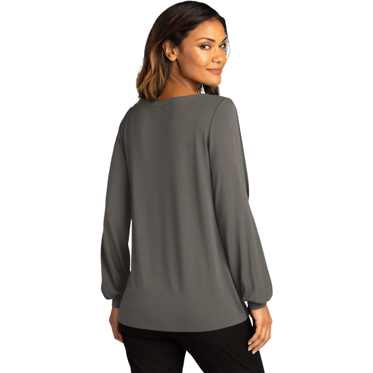 no-logo Port Authority Ladies Luxe Knit Jewel Neck Top-Regular-Port Authority-Thread Logic