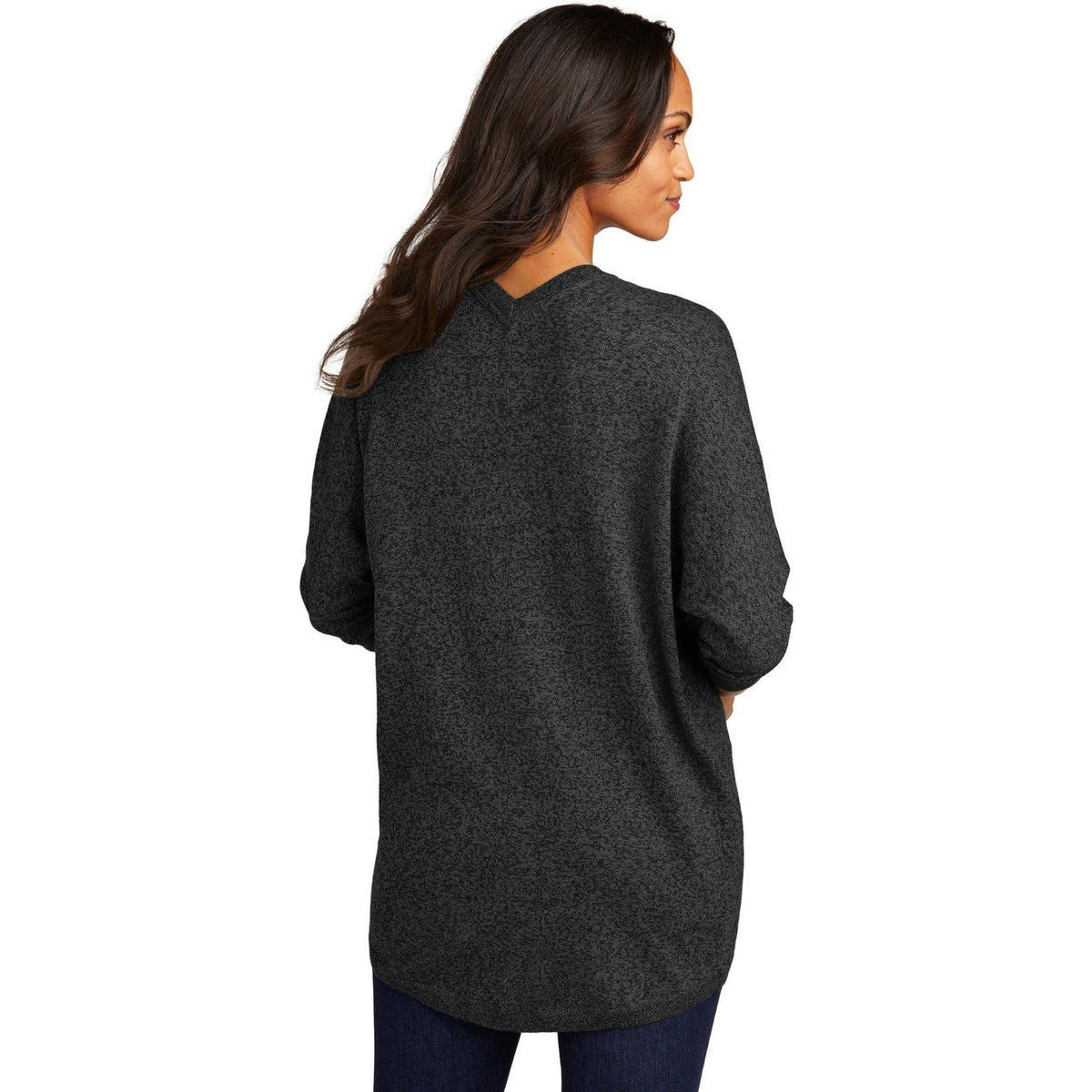 no-logo Port Authority Women's Marled Cocoon Sweater-Sweaters-Port Authority-Thread Logic