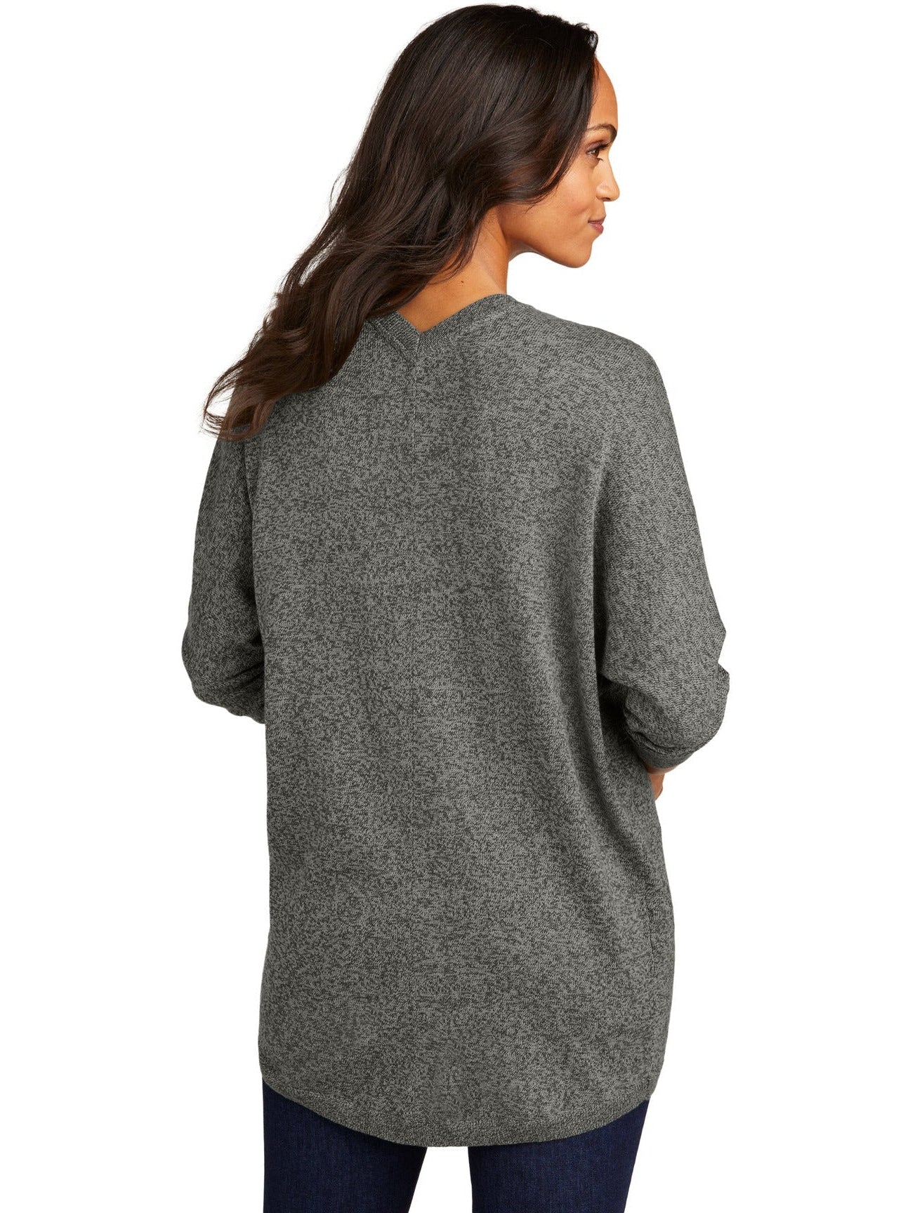 no-logo Port Authority Ladies Marled Cocoon Sweater-Regular-Port Authority-Thread Logic